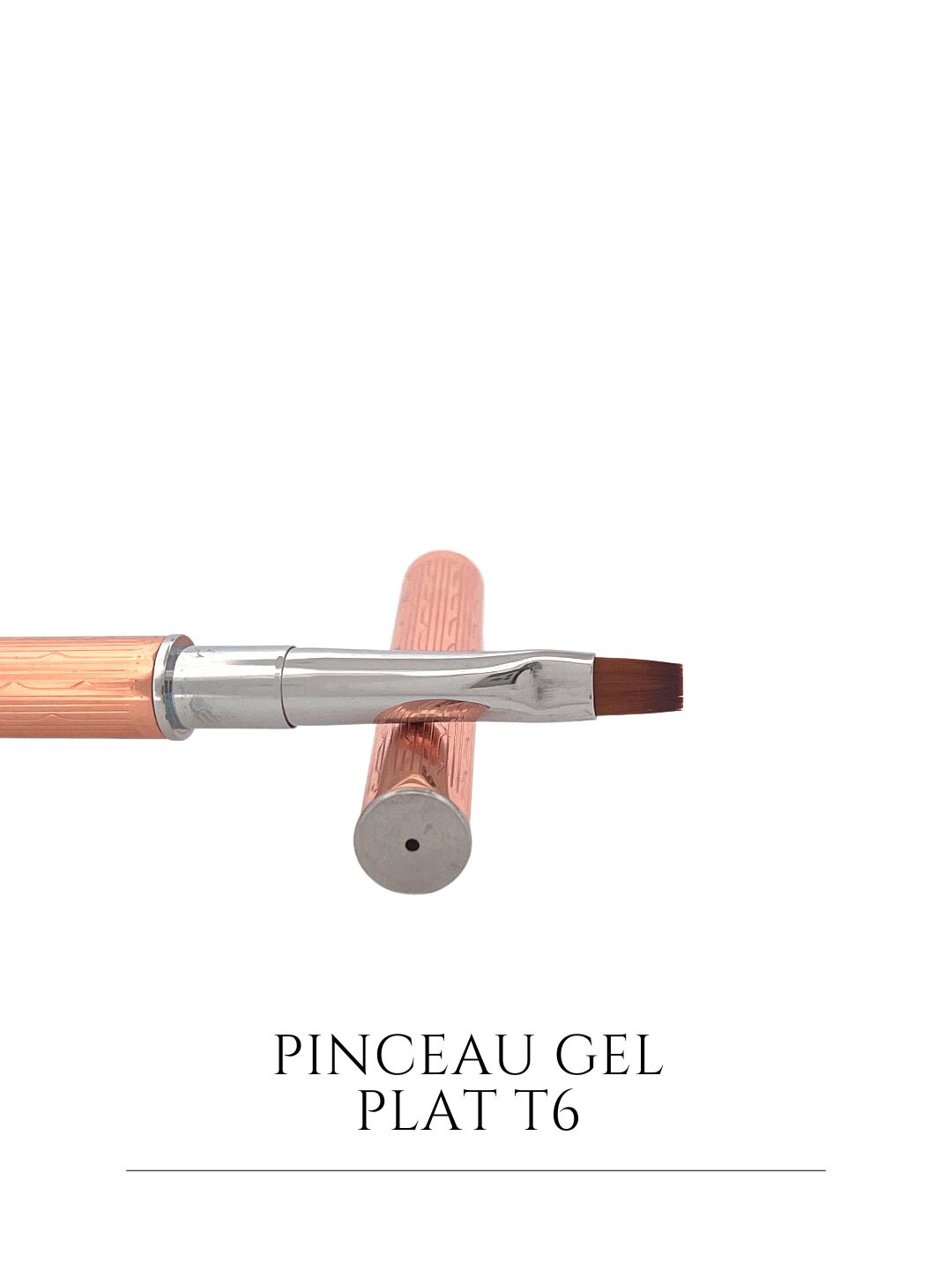 Pinceau Gel Taille 6 Plat Rose Gold