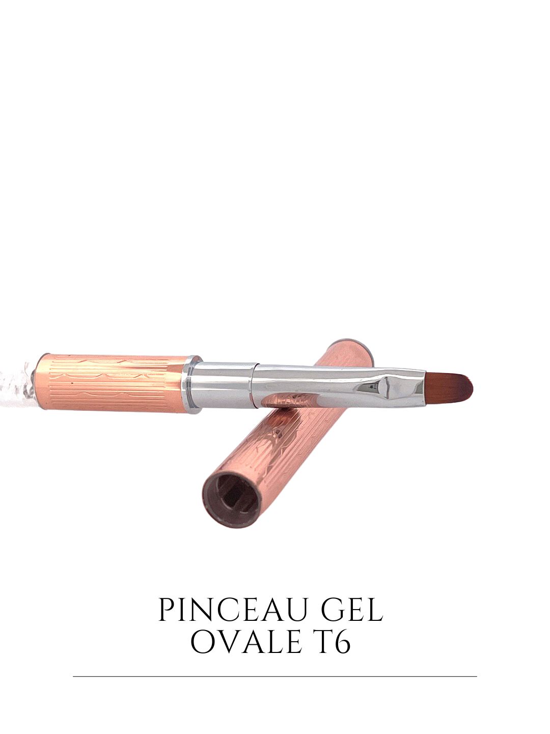 Pinceau Gel Taille 6 Ovale Rose Gold