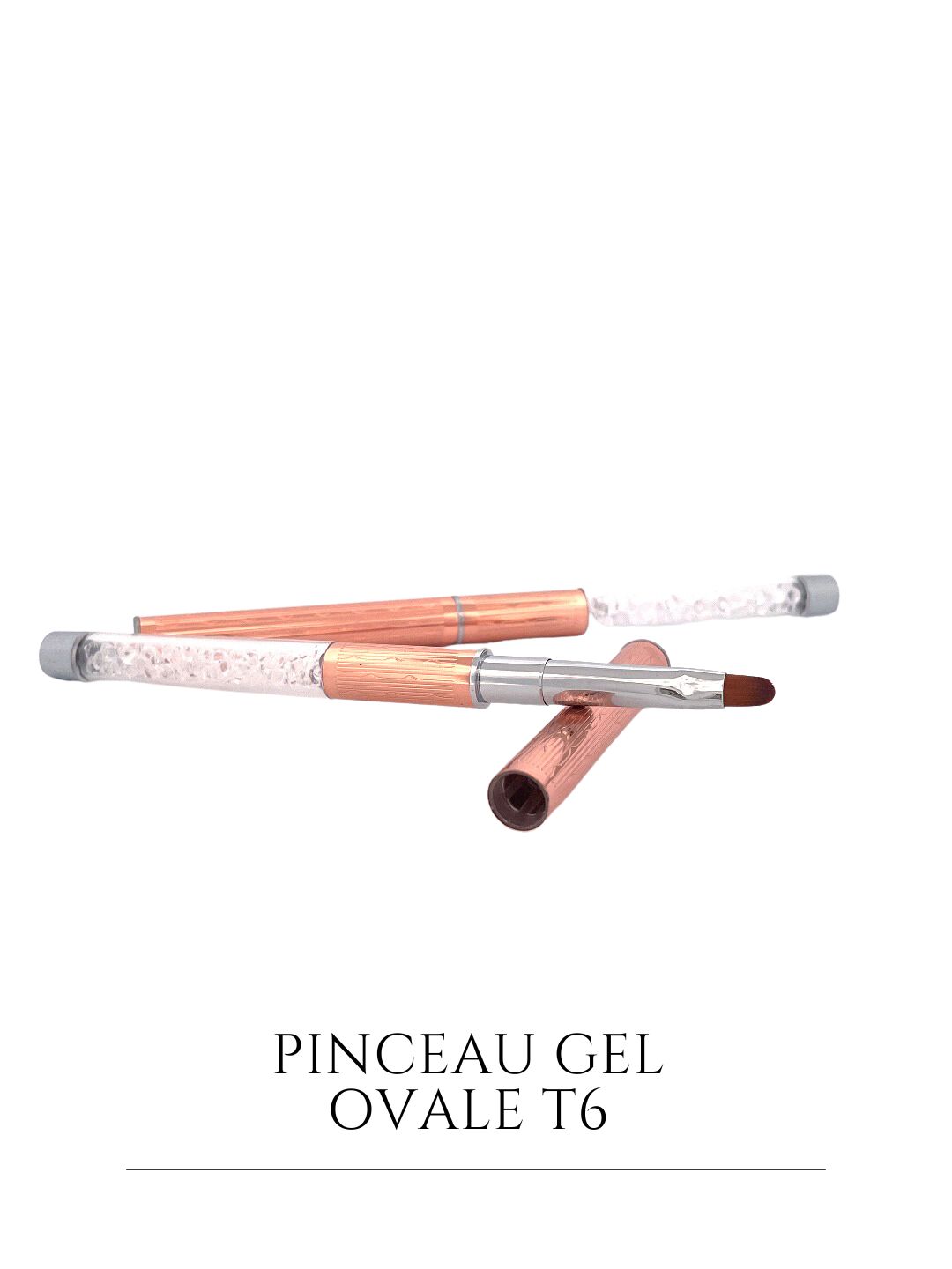 Pinceau Gel Taille 6 Ovale Rose Gold