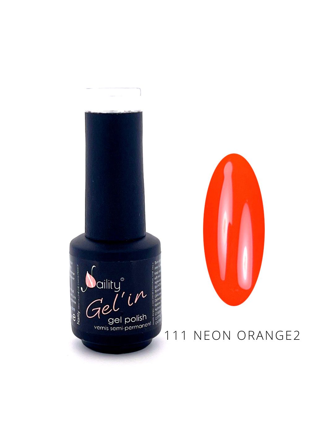 VERNIS SEMI-PERMANENT 111 Néon Orange 15ml