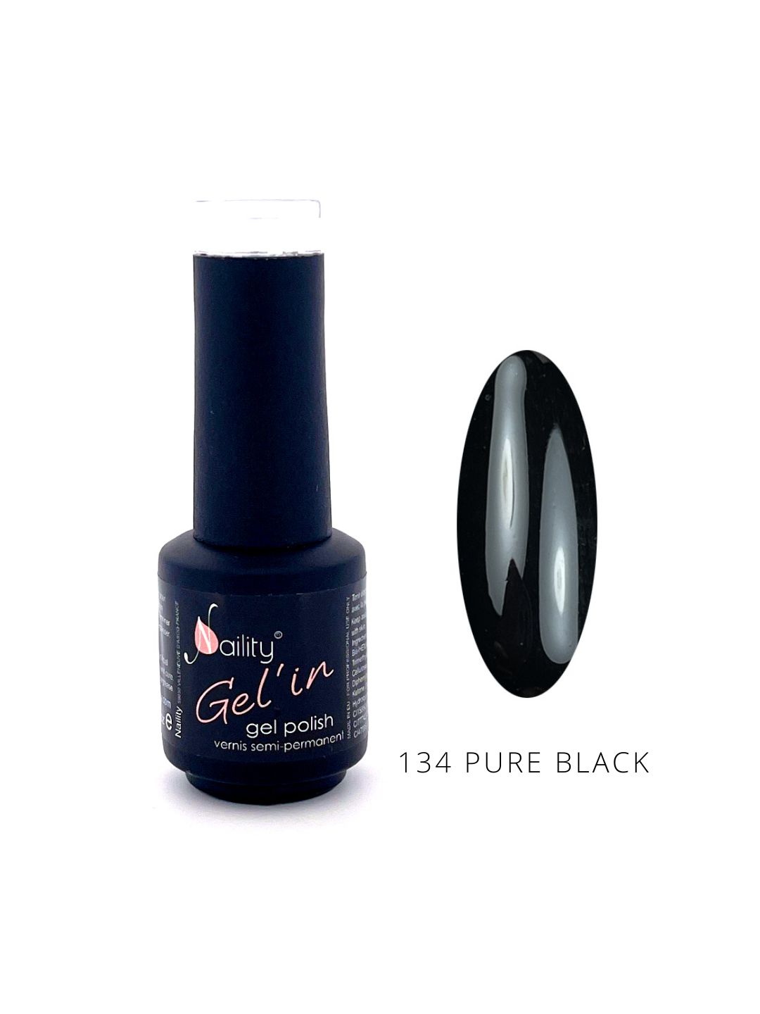 Vernis semi-permanent 134 Pure Black 15ml