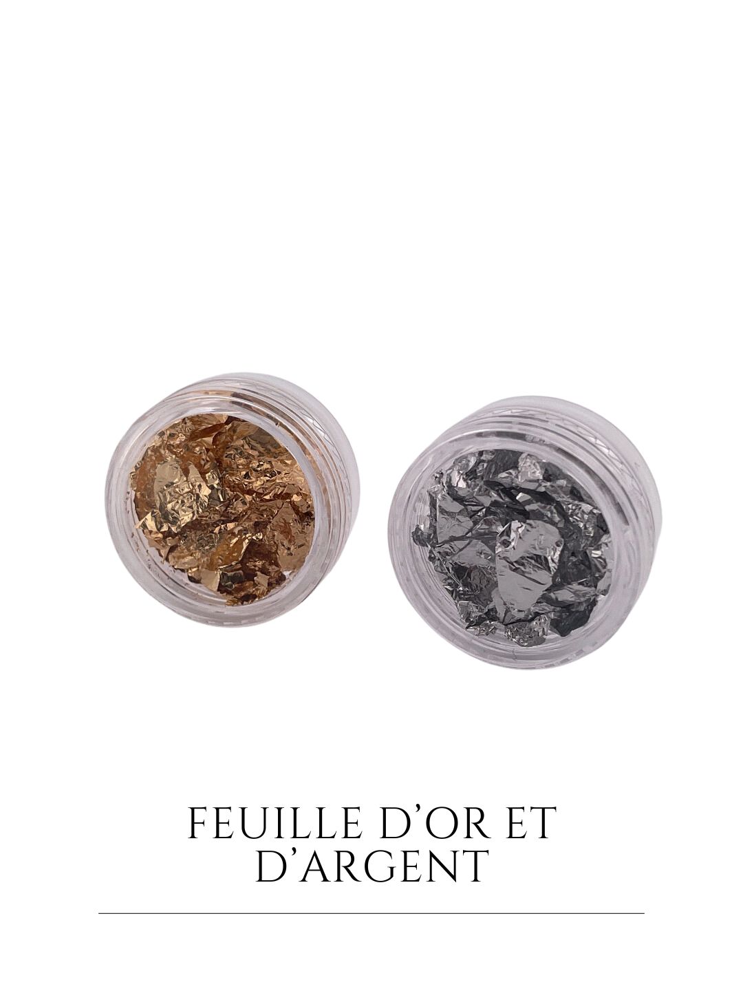 Lot feuille or et argent